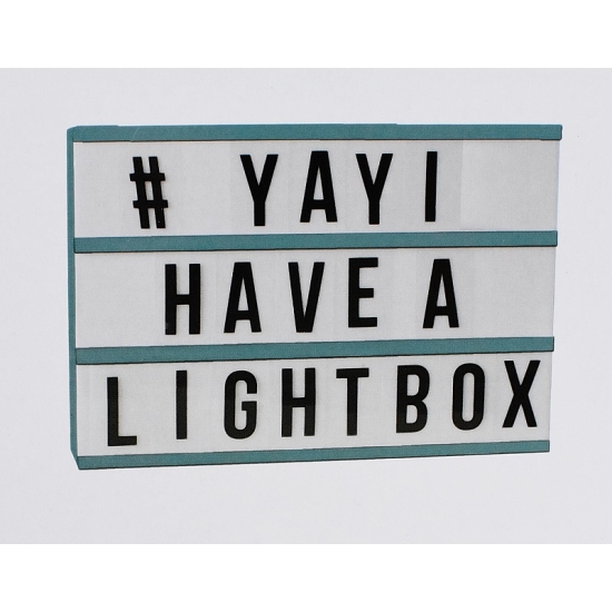 LIGHTBOX Miętowy Świecące Pudełko 92 literki, Skandynawski Styl